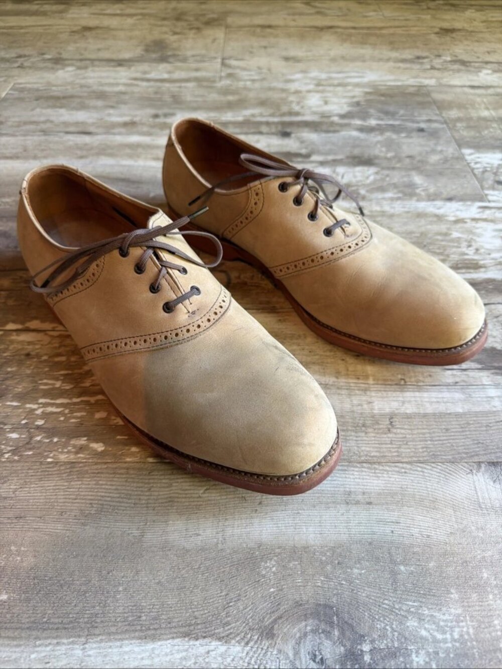 ALLEN EDMONDS Vibram Gramlite Saddle Oxford Shoes Men’s 13 B